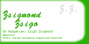 zsigmond zsigo business card