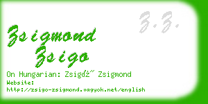 zsigmond zsigo business card